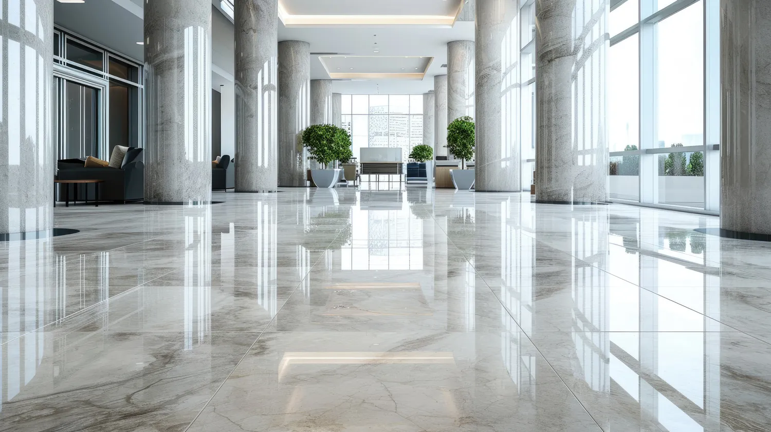 Professional commercial cleaning for large office buildings